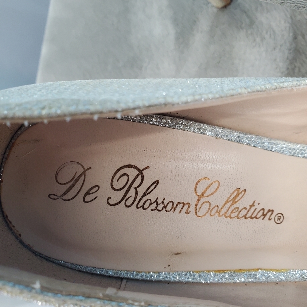De Blossom Collection silver sparkle heels 8 - Picture 12 of 16